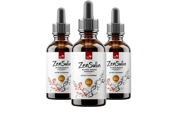 ZenSulin liquid blood sugar support drops, three-bottle pack